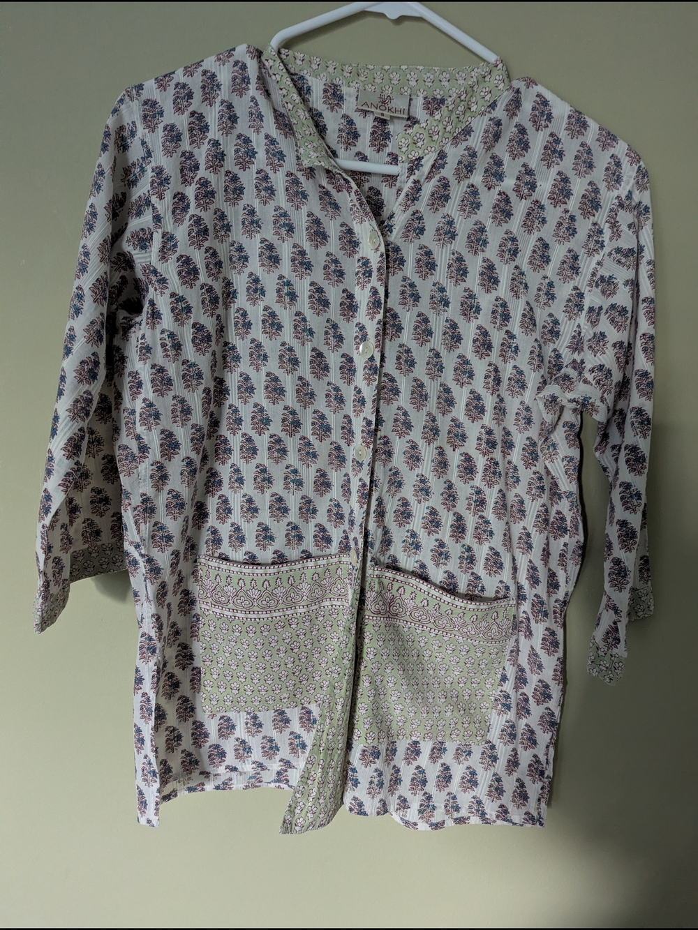 Anokhi Handwoven Hand Block Printed Cotton Top